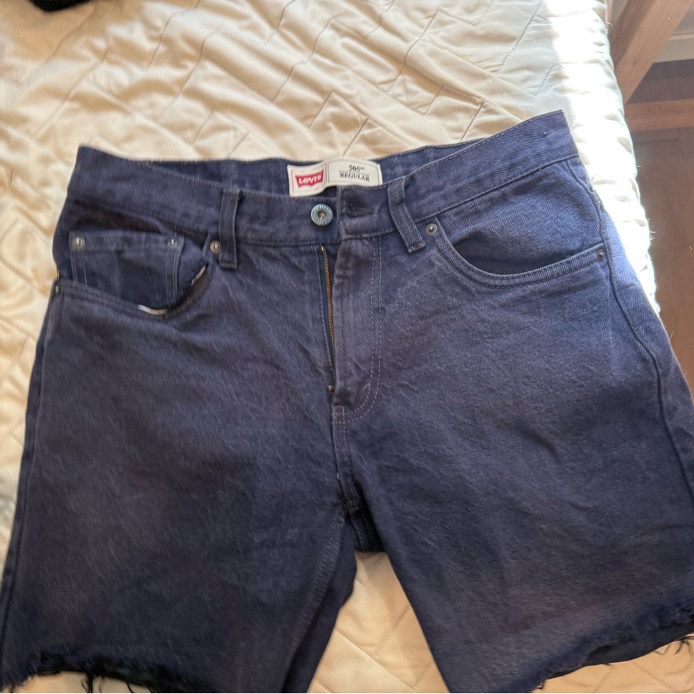 Levi's Indigo Denim Cut-Off Shorts